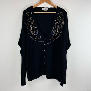 Vintage Sarah Richards Silk Blend Knit Cardigan. Size 20w/40.